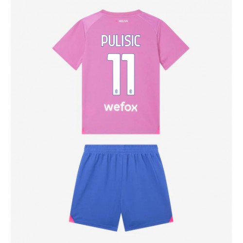 Dětský Fotbalový dres AC Milan Christian Pulisic #11 2023-24 Třetí Krátký Rukáv (+ trenýrky)